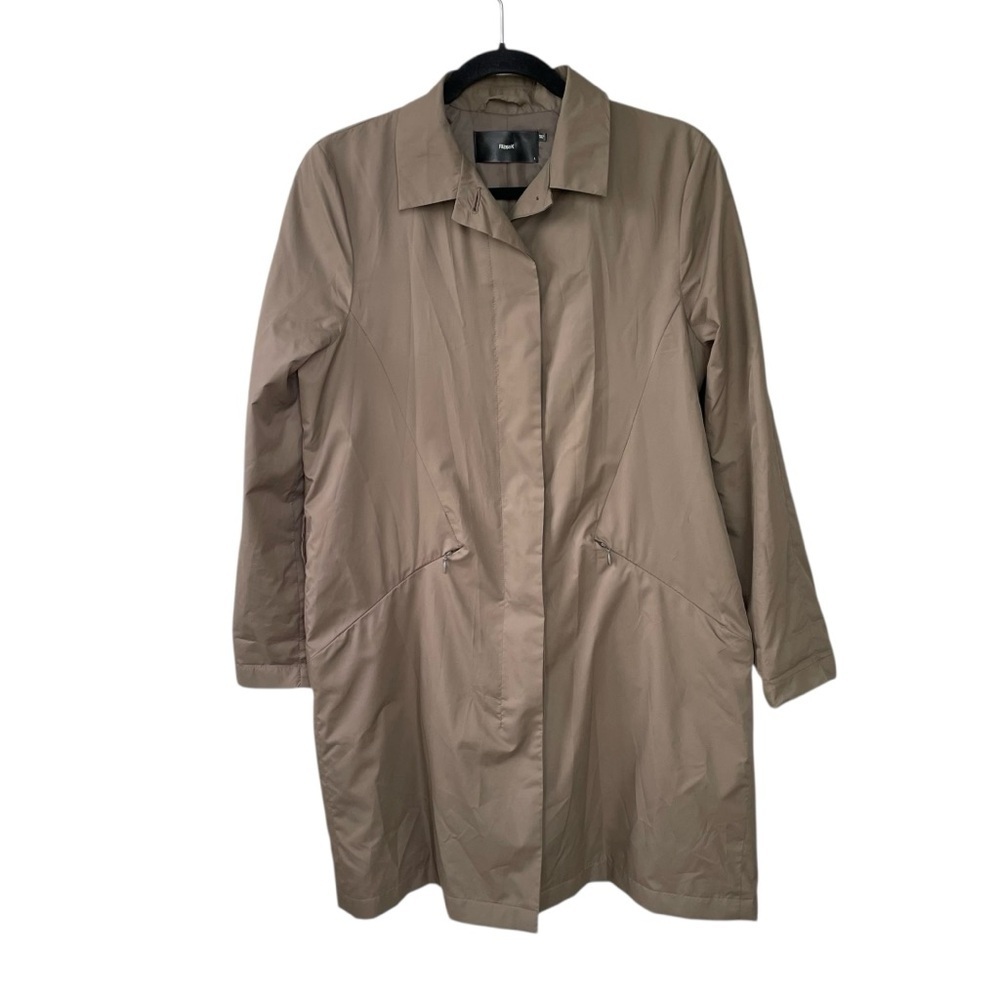 FLIPPA K Long Lightweight Oversized Button Front Coat Taupe L